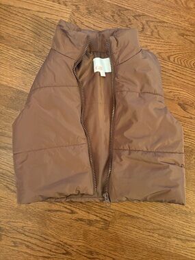 Gianni Bini Brown Quilted Puffer Vest